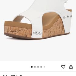 PARTY Women's Wedge Sandals With Buckle Ankle Strap for Dressy Summer