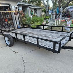 6 1/2 Ft × 12 FT UTILITY TRAILER WITH RAMP 
