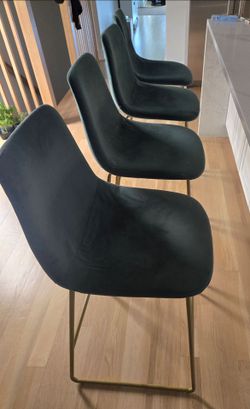 4 Green Counter Stools