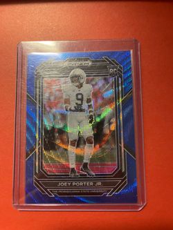 2023 Prizm Draft Picks Joey Porter Jr. Blue Wave