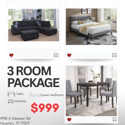 New 3 Room Packed Deal Queen 