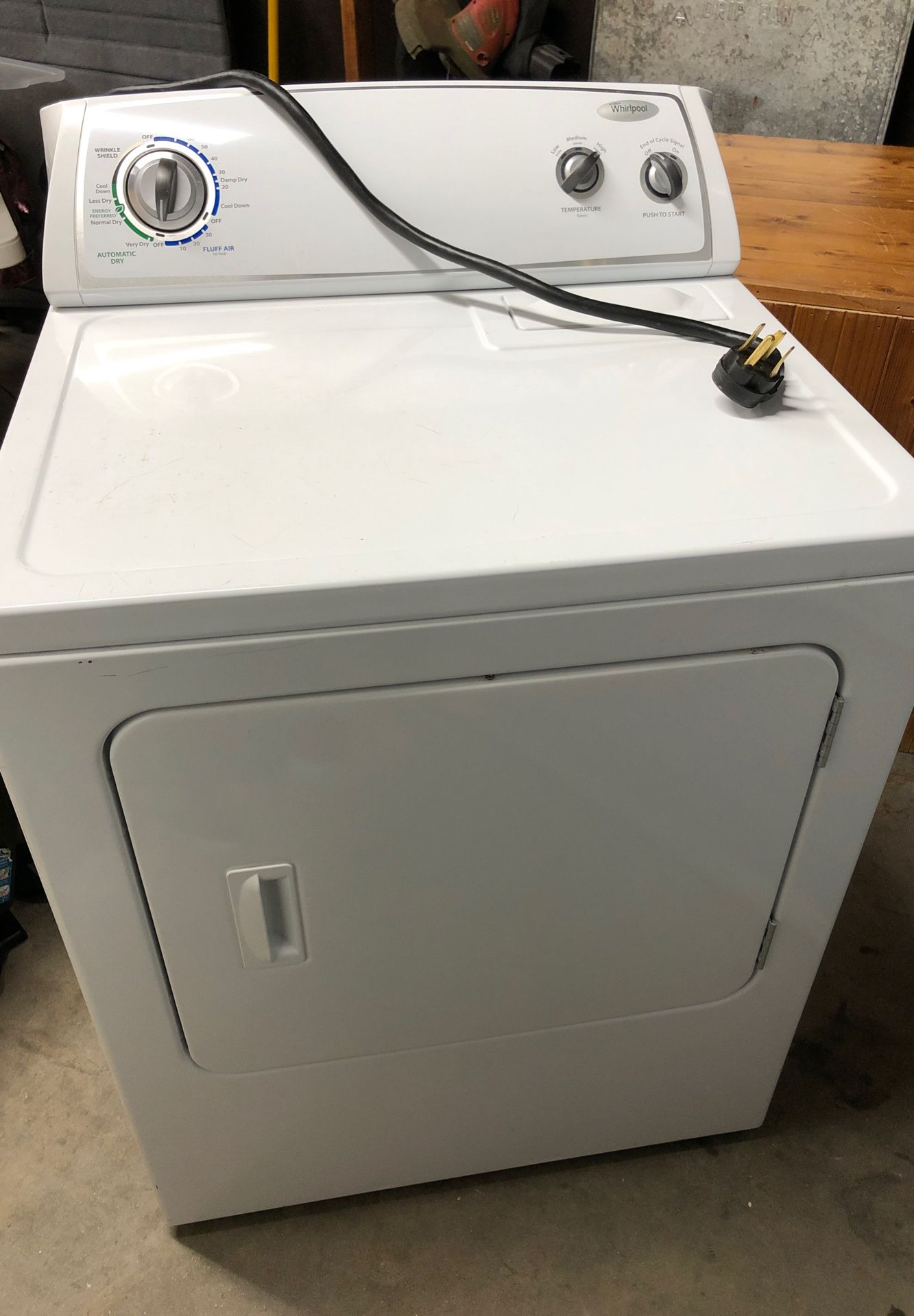 Whirlpool electric dryer