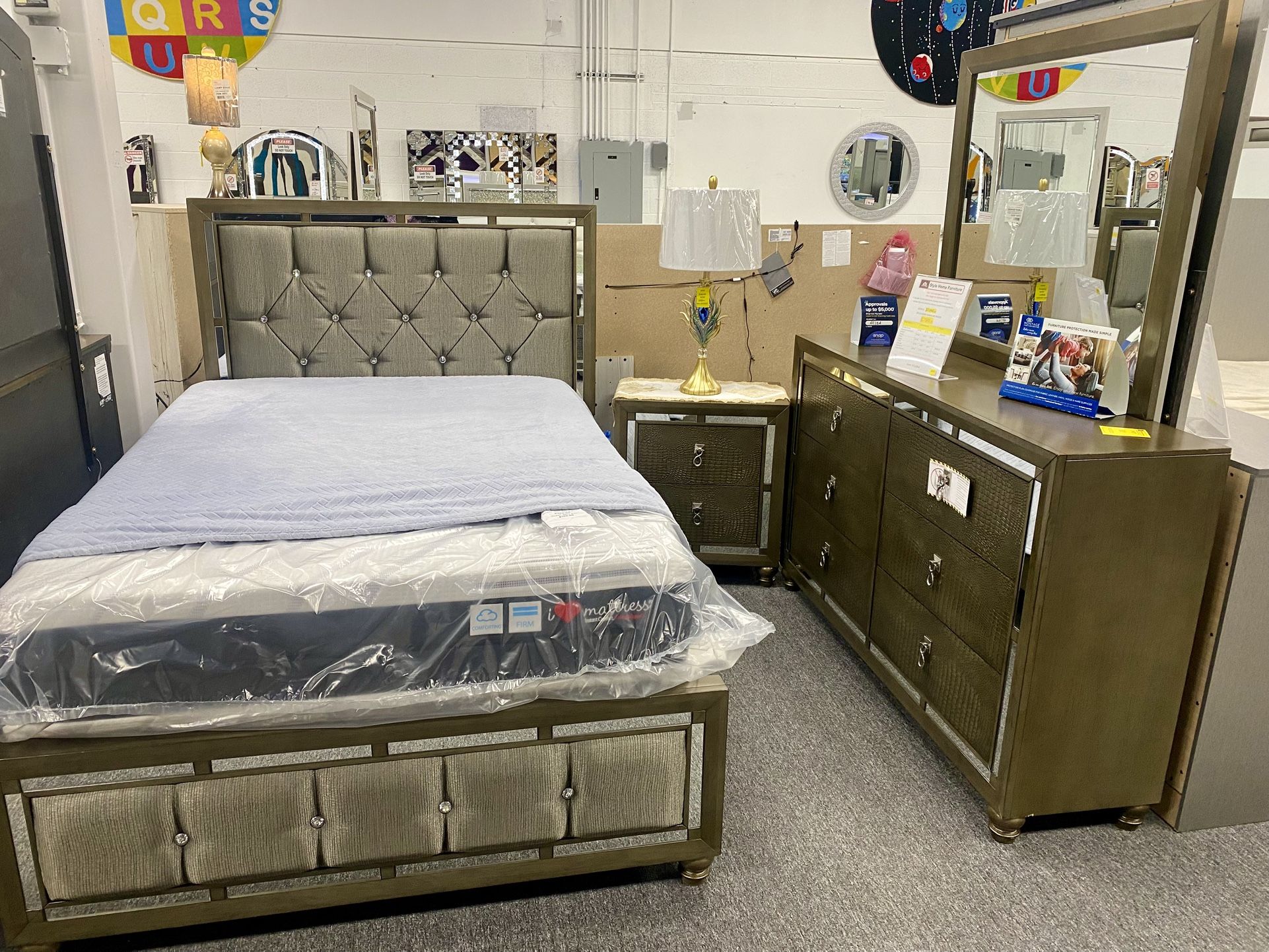 4pc Full Size Bedframe $799