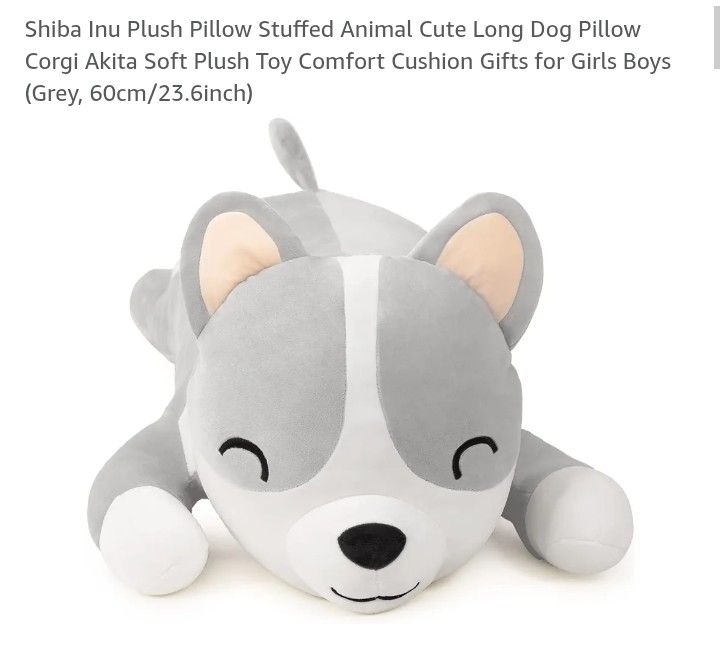 Brand New Shiba Inu Plush Pillow Stuffed Ling Dog Pillow Akita