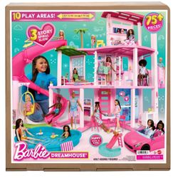 Barbie Dreamhouse Pool Party Doll House with 75+ pc, 3 Story Slide