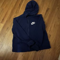 Nike Navy Full-Zip Hoodie-Classic & Comfortable 