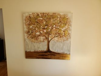 Beautiful Tree Painting on Canvas 