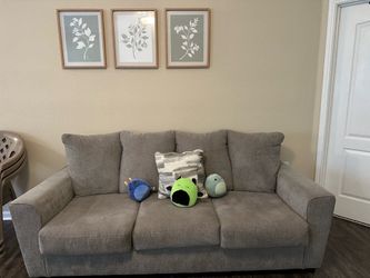 Grey Fabric Sofa (Ashley Furniture) - 1 Year Old