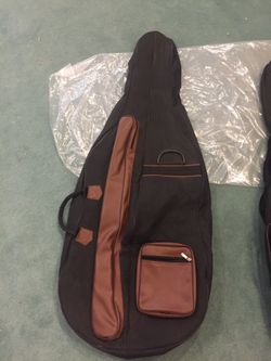 3/4 pleather and cordura Cello Bag New