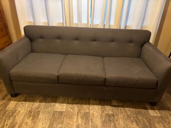 Steel gray sofa