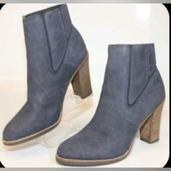 NEW Lucky Maldeev Brand Chelsea Designer Blue Ankle Boots Booties Size 8