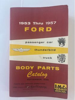1956 Ford Body Parts Catalog