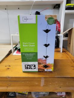 Black flower rain chain