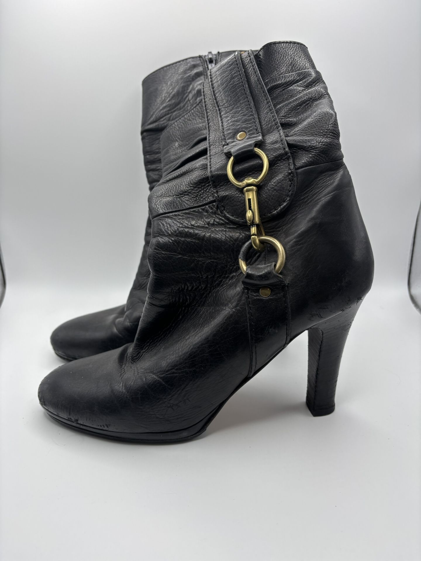 Coach Torree Black Leather Mid-calf boots