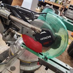 Hitachi Dual Bevel Sliding Compound Miter Saw W Laser for Sale