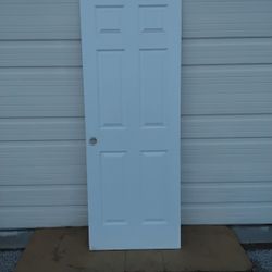 Nice White 6- Panel Interior Door Right Hand Swing 30" X 80" Very Clean Like New. 