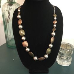 Gold, Silver, Copper, Bronze Necklace 