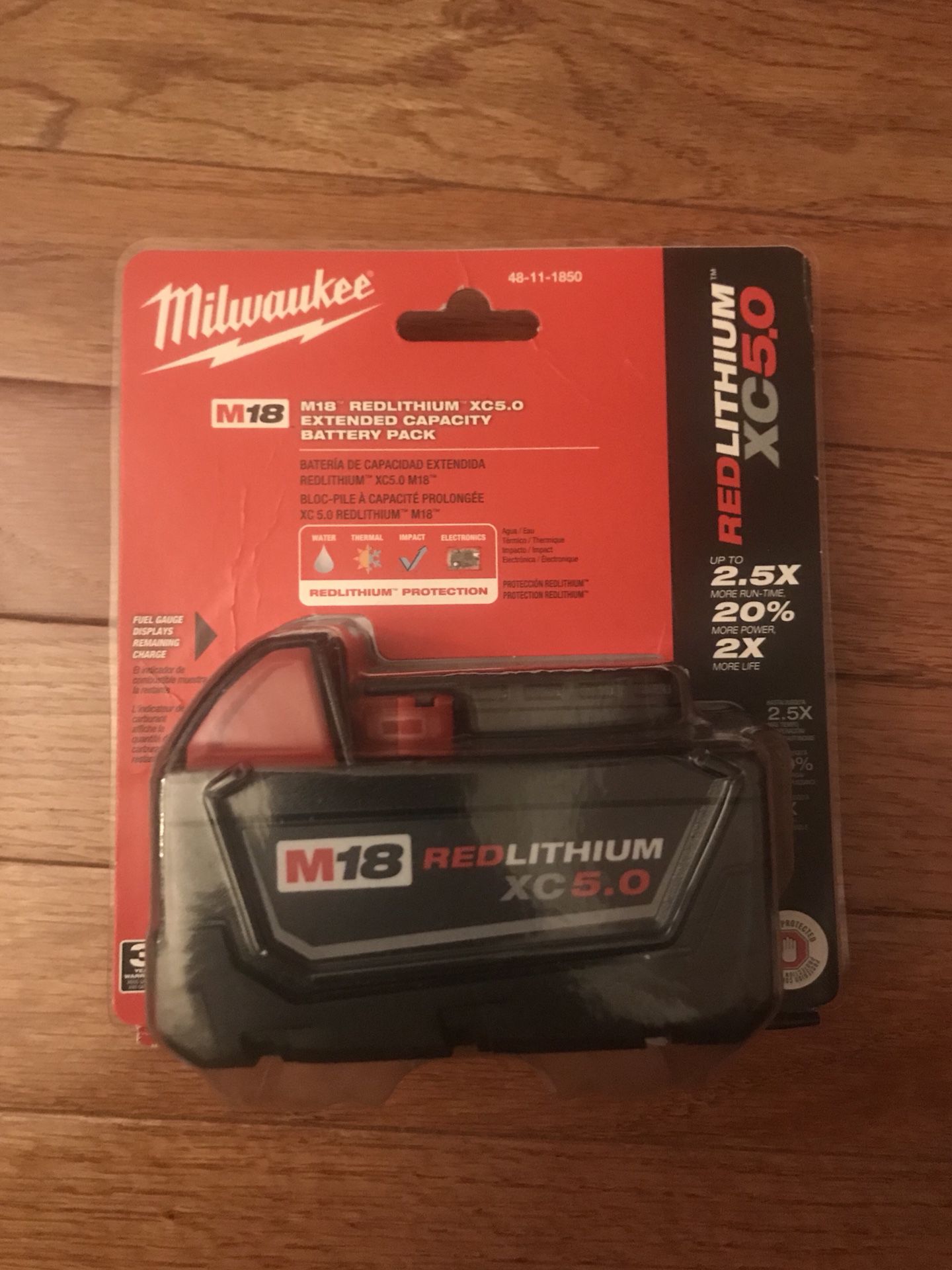 Brand new Milwaukee M18 Xc 5.0 Battery