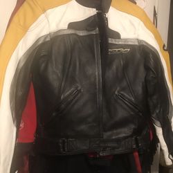 Lnew Heavy Leather Medium Motorcycle Coat Only $65