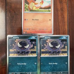 Pokemon Charmander 20/217 & Gastly 123/217 Ascended Heroes Promo Lot of 3 NM/M