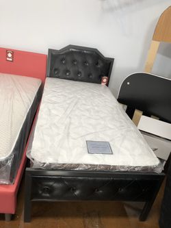 TWIN SIZE BED WITH MATTRESS INCLUDED