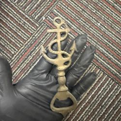 Brass Bottle Opener Anchor