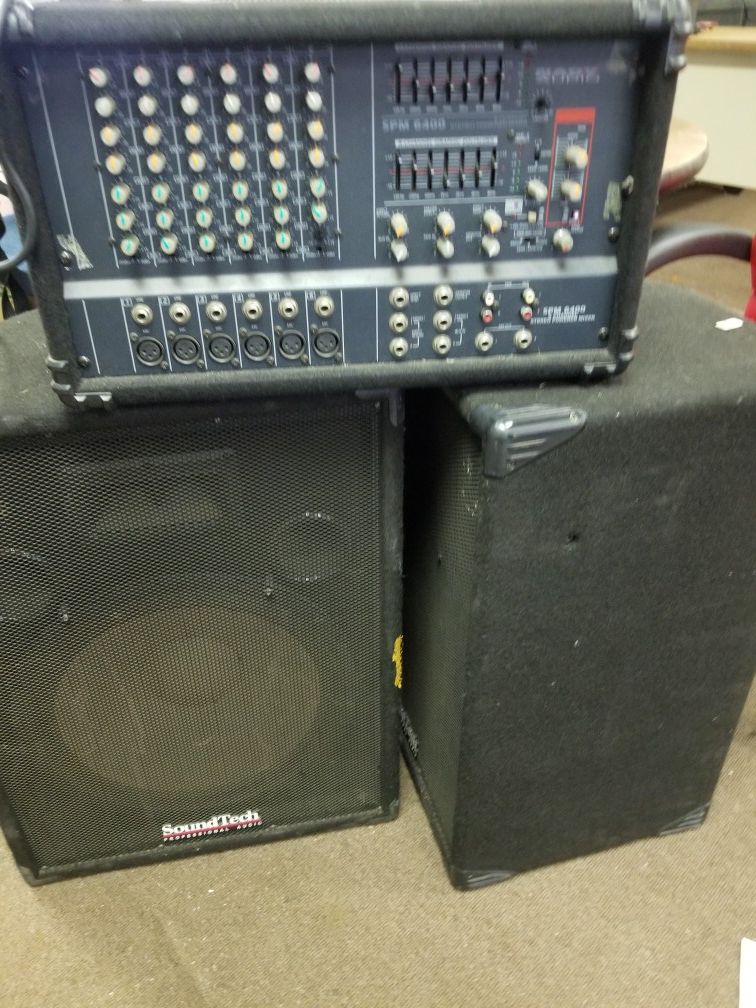 Speakers and amp , for dj ,pa system , band