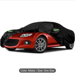Waterproof Car Cover for Mazda Miata MX-5 from 1998 to 2024, Featuring 6 Layers for All Weather Conditions, Equipped with a Zipper Door An
