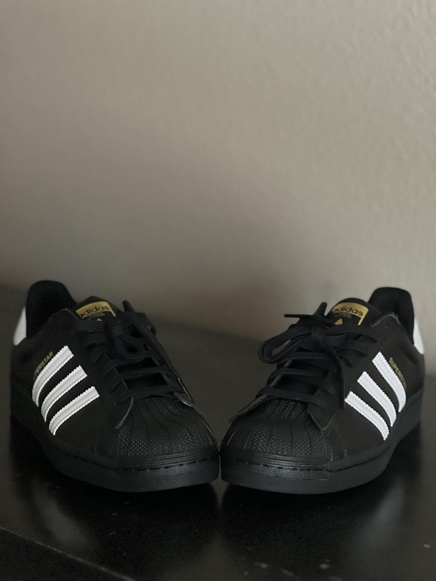 New Adidas Shoes Black + Gold - Superstar Size 10 Men’s