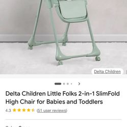 Little folks High chair (space Saving)