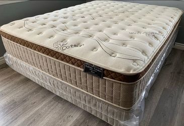 Calking Organic Cloud Edition Europillow Top 12inch Mattress And Boxspring