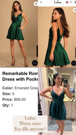 Green dress with pockets