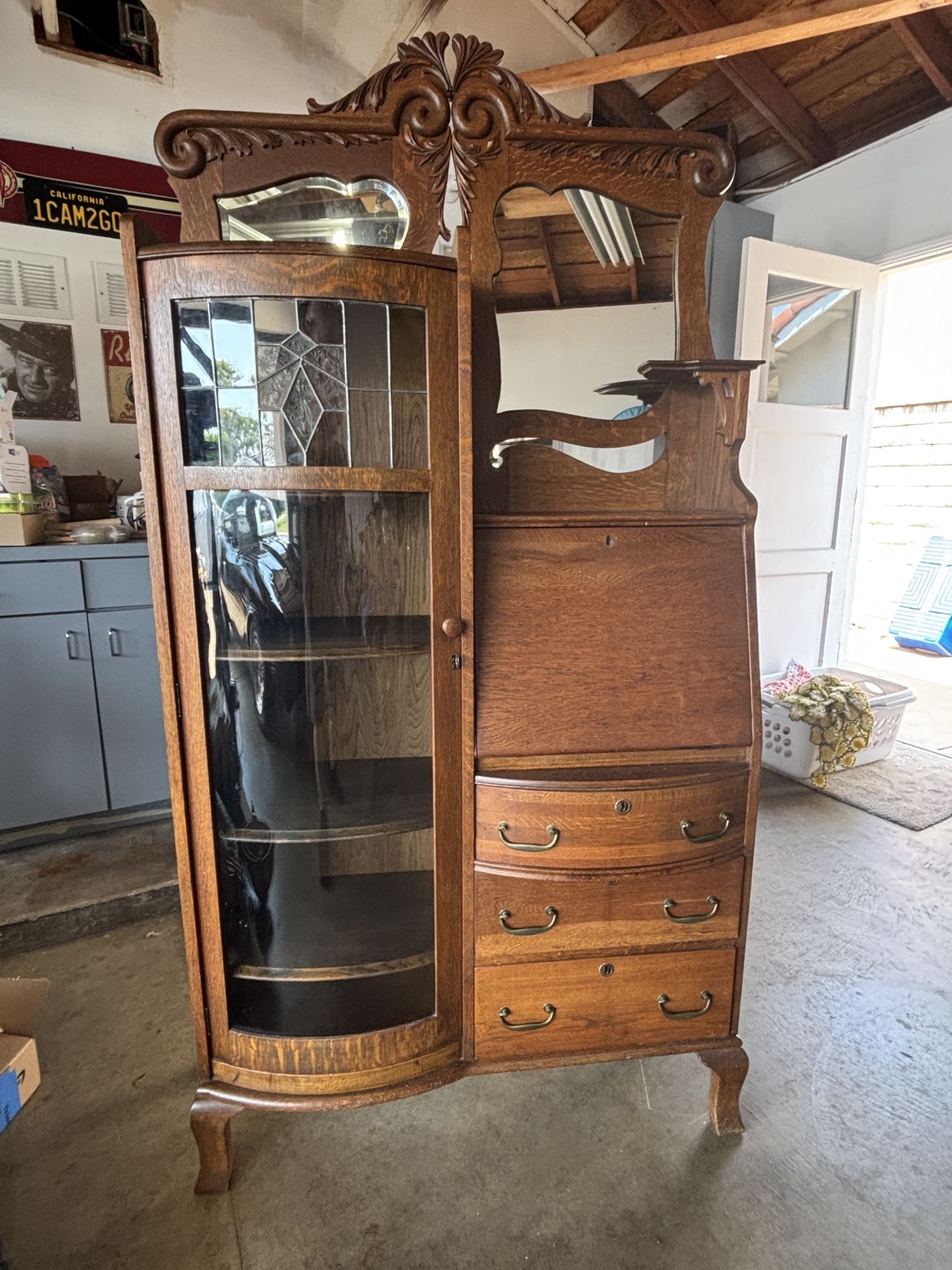 Antique Secretary Hutch