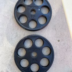 Ivanko rubber coated 35lb Olympic weight plate set
