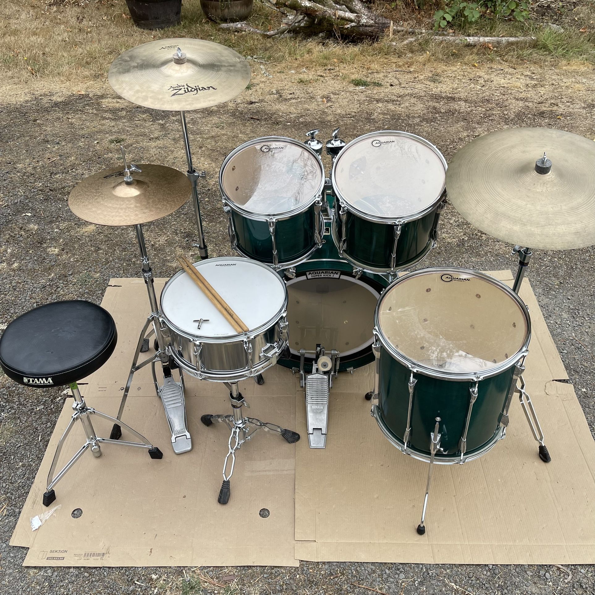 Yamaha 5pc Stage Custom Complete Drum Set 