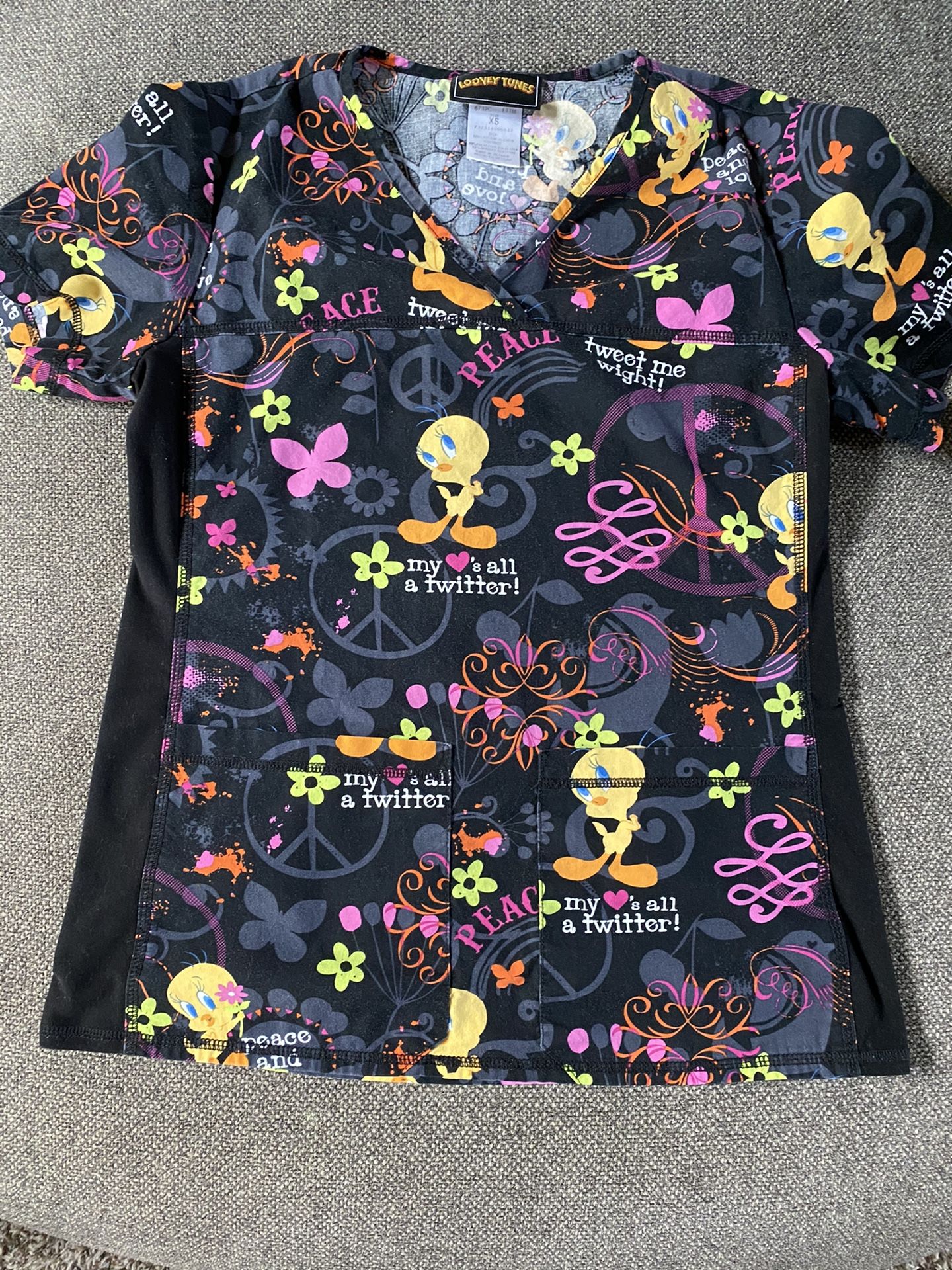 Tweety Bird scrub top