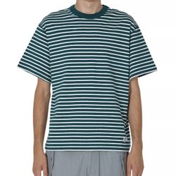 Puma X Nanamica Striped Tee Men’s Size Small New!! Green & White