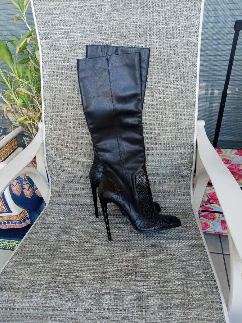 New Aldo Thigh High Stiletto Black Boots