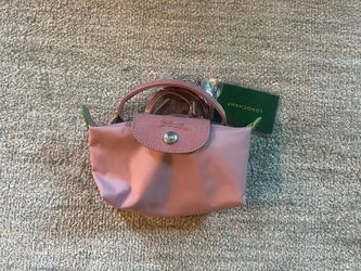 Pink longchamp tote min bag