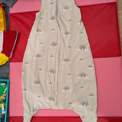 Pre-owned Woolino 4 Season® Baby Sleep Bag with Feet, Merino Wool & Organic Cotton, Rainbow 3T 4T