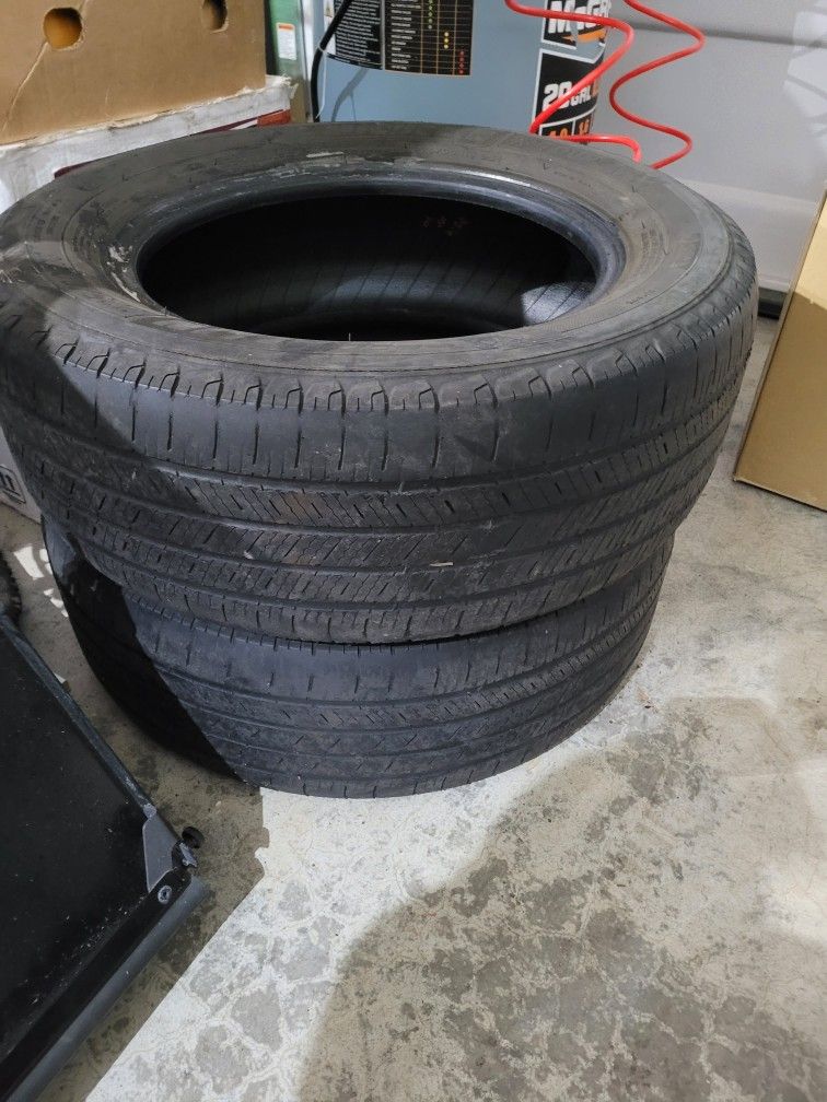2 Set Michelin Tires 225/60r16. No Hole, 4/32 Tread.