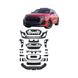 For 2019-2022 Audi Q8 to RSQ8 style Front bumper Grill Front Bumper Body Kit Set