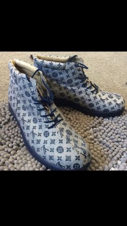 Louis Vuitton shoes blue an grey monogram