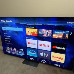TCL 75" CLASS 6-SERIES 4K 120hz MINI-LED UHD QLED DOLBY VISION HDR SMART ROKU TV - 75R655
