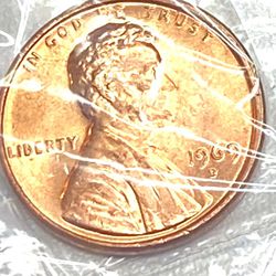 1969 no mint floating roof penny