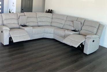 Sectional recliner sofa set