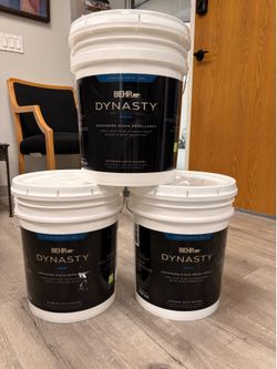 BEHR DYNASTY Interior Satin Enamel, Ultra Pure White (7650), 5 Gallon