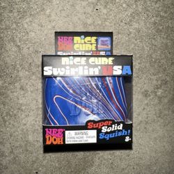 NeeDoh Nice Cube 4th Of July Swirl - 100% AUTHENTIC NIB! Swirling USA Nee Doh