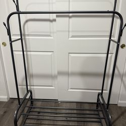 Metal Clothes Rack-Organizador de Ropa Doble