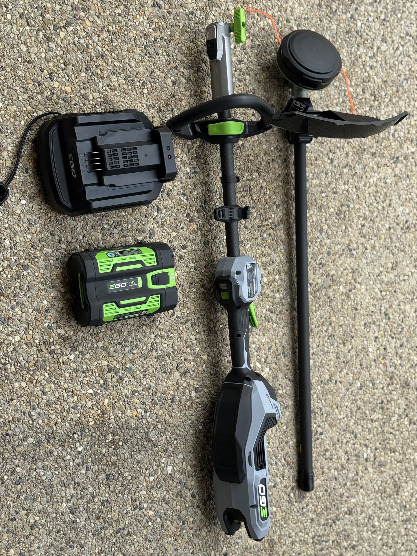 EGO POWER+ Multi-Head System with LINE IQ, POWERLOAD 56-volt 17-in Straight Shaft battery & charger included